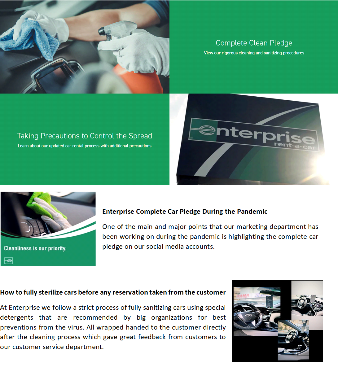 Enterprise Complete Car Pledge During the Pandemic